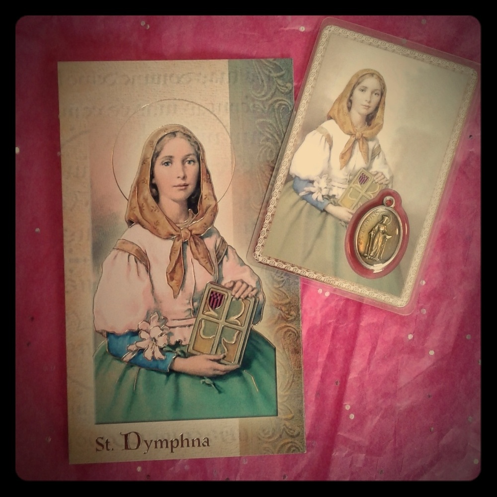 St. Dymphna Charm & Booklet, Mental Illness Aware